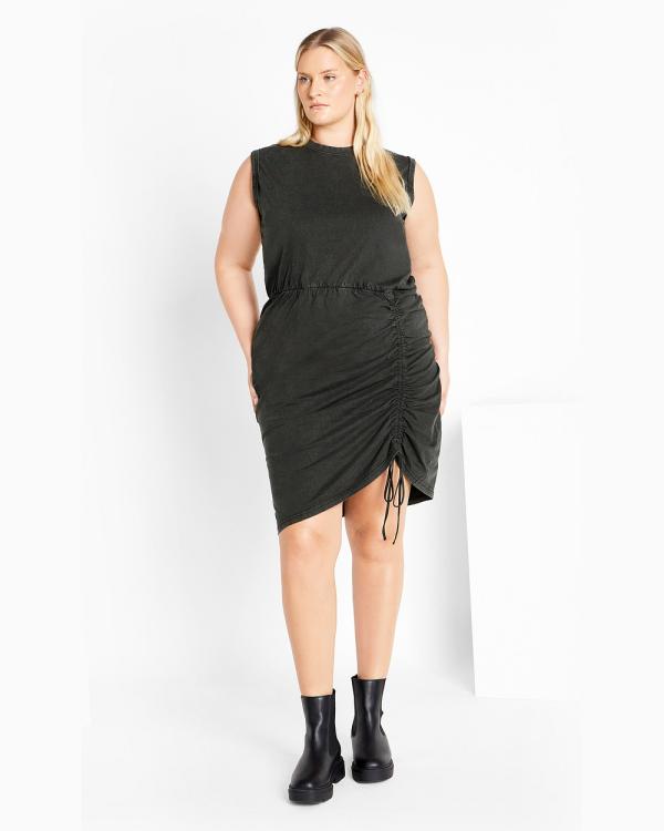 City Chic - Ivy Wash Dress - Dresses (Black) Ivy Wash Dress