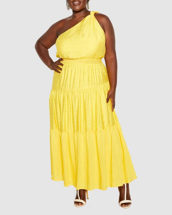 City Chic - Kylieigh Dress - Dresses (Yellow) Kylieigh Dress