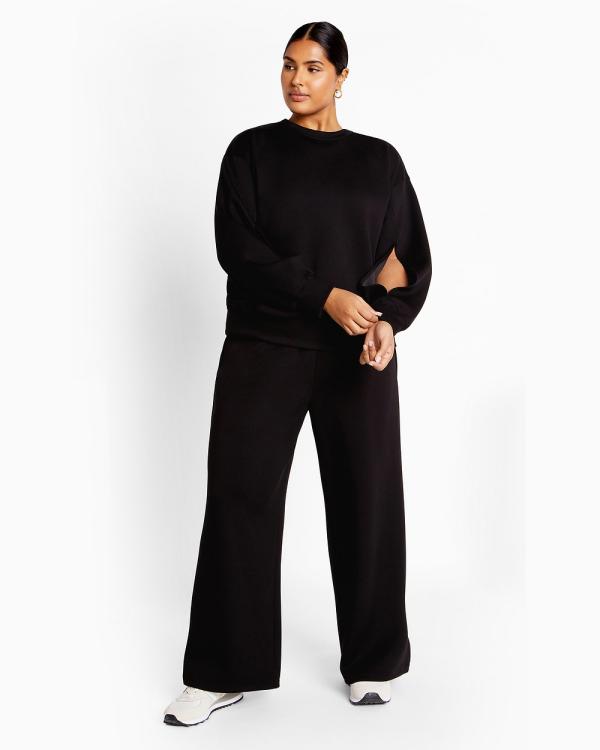 City Chic - Remi Sweat Top - Sweats (Black) Remi Sweat Top