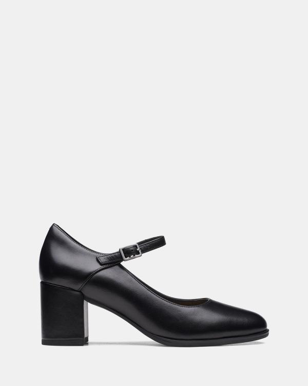 Clarks - Freva55 Strap - Dress Shoes (Black Leather) Freva55 Strap