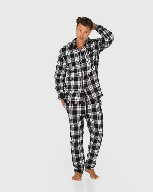 Coast Clothing - Harbour Flannel PJ Set - Two-piece sets (Grey Black) Harbour Flannel PJ Set