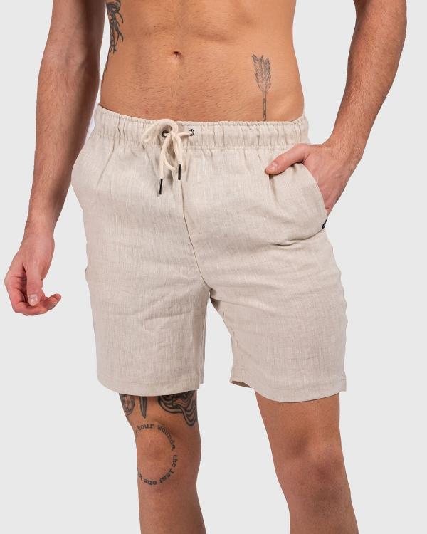 Coast Clothing - Linen Shorts - Shorts (Sand) Linen Shorts