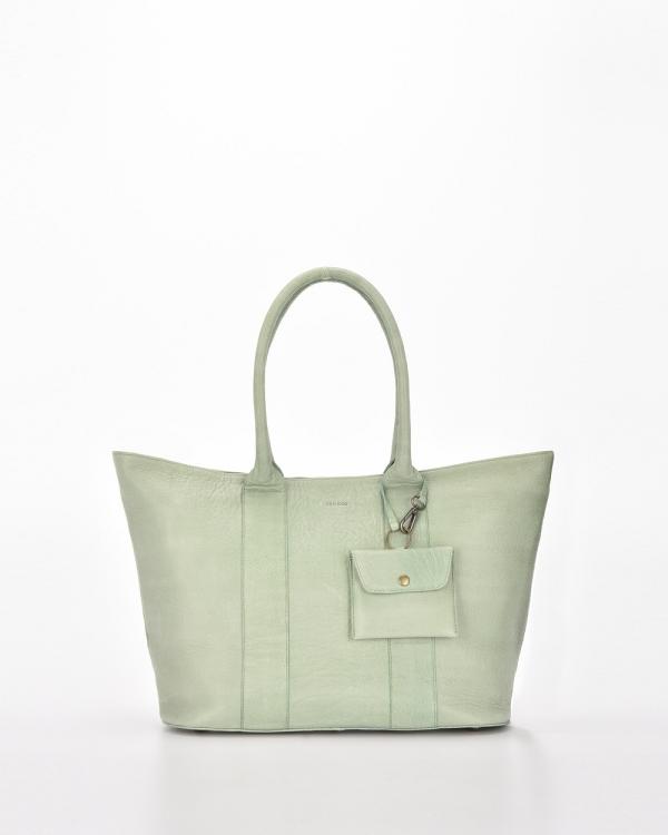 Cobb & Co - Anderson Large Leather Tote - Handbags (Sea) Anderson Large Leather Tote