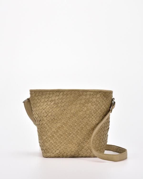 Cobb & Co - Canterbury Woven Leather Bag - Handbags (Camel) Canterbury Woven Leather Bag
