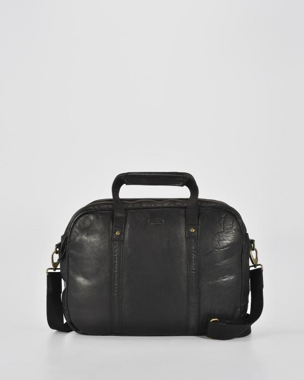 Cobb & Co - Everton Leather Business Weekender Bag - Duffle Bags (BLACK) Everton Leather Business-Weekender Bag