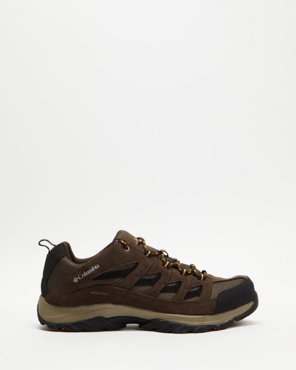 Columbia - Crestwood Waterproof Wide   Men's - Outdoor Shoes (Mud Squash) Crestwood Waterproof Wide - Men's