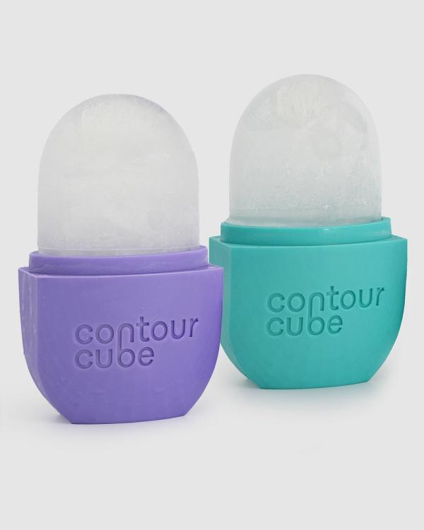 Contour Cube - Ice Facial Bestie Bundle - Tools (Violet & Mint) Ice Facial Bestie Bundle