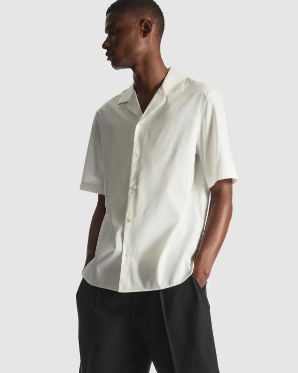 COS - SS Silk Blend Shirt - Shirts & Polos (White Light) SS Silk-Blend Shirt