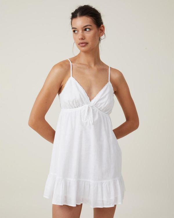 Cotton On - Ava Babydoll Mini Dress - Dresses (White) Ava Babydoll Mini Dress