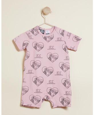 Cotton On Baby - ET The Short Sleeve Romper   Babies - Shortsleeve Rompers (Licensed Universal Marshmallow & ET Hearts) ET The Short Sleeve Romper - Babies