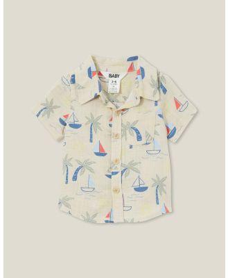 Cotton On Baby - Leonard Button Down Shirt   Babies - Shirts & Polos (Rainy Day & Sail Away) Leonard Button Down Shirt - Babies