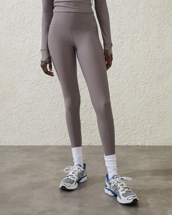 Cotton On Body Active - Fleece Lined Full Length Tight - Full Tights (GREY) Fleece Lined Full Length Tight