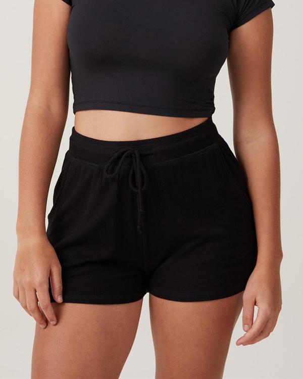 Cotton On Body - Sleep Recovery Relaxed Shorts - Sleepwear (True Black) Sleep Recovery Relaxed Shorts