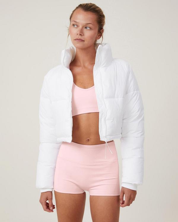 Cotton On Body - The Recycled Cropped Mother Puffer Jacket 3.0 - Coats & Jackets (White) The Recycled Cropped Mother Puffer Jacket 3.0