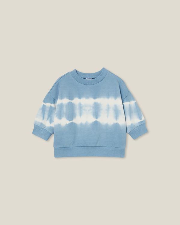Cotton On Kids - Alma Drop Shoulder Sweater Blue - Sweats & Hoodies (BLUE) Alma Drop Shoulder Sweater Blue
