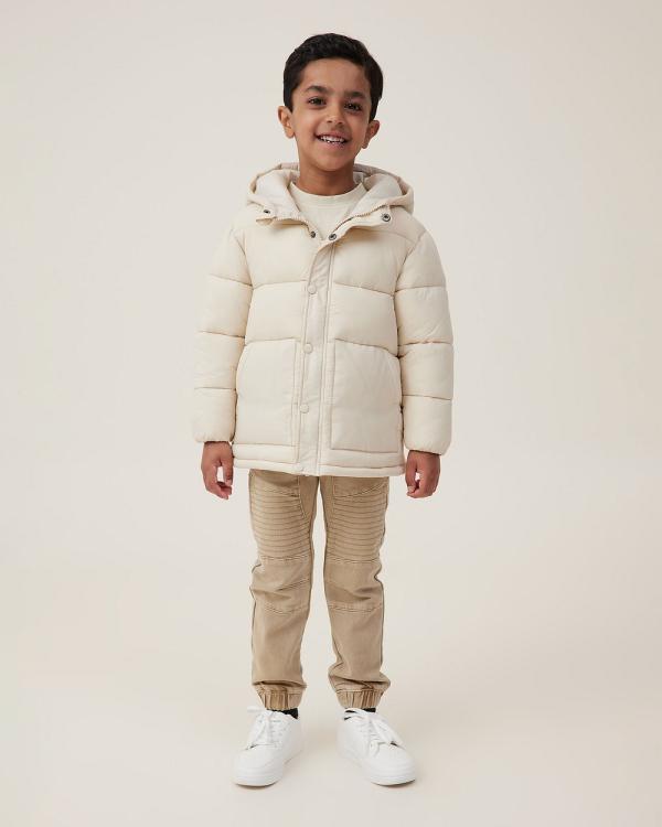 Cotton On Kids - Hunter Hooded Puffer Jacket - Coats & Jackets (BEIGE) Hunter Hooded Puffer Jacket