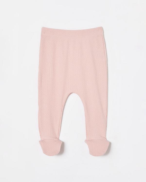 Cotton On Kids - Organic Pointelle Footed Legging - Chino Shorts (PINK) Organic Pointelle Footed Legging