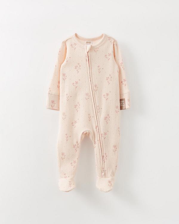 Cotton On Kids - Organic Pointelle Zip Romper - Tops (PINK) Organic Pointelle Zip Romper