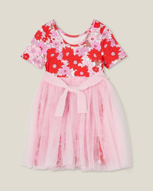 Cotton On Kids - Sophia Dress Up Dress   ICONIC EXCLUSIVE   Kids Teens - Printed Dresses (Quinn Floral & Blush Pink) Sophia Dress Up Dress - ICONIC EXCLUSIVE - Kids-Teens
