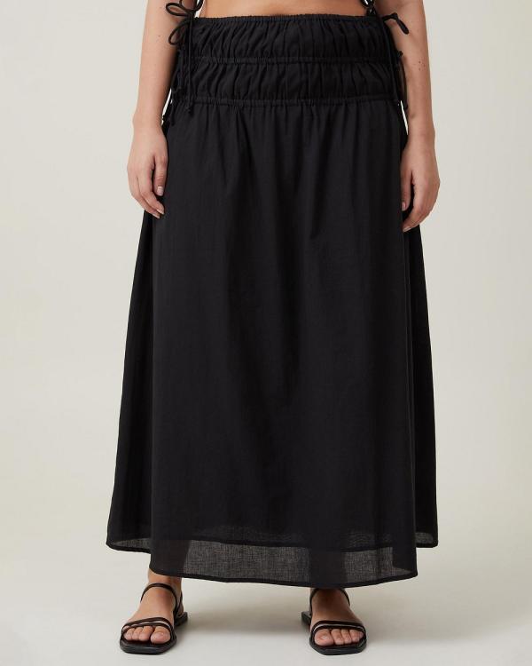Cotton On - Lucy Shirred Maxi Skirt - Skirts (Black) Lucy Shirred Maxi Skirt