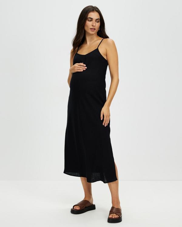 Cotton On Maternity - Maternity Friendly Haven Slip Midi Dress - Dresses (Black) Maternity Friendly Haven Slip Midi Dress