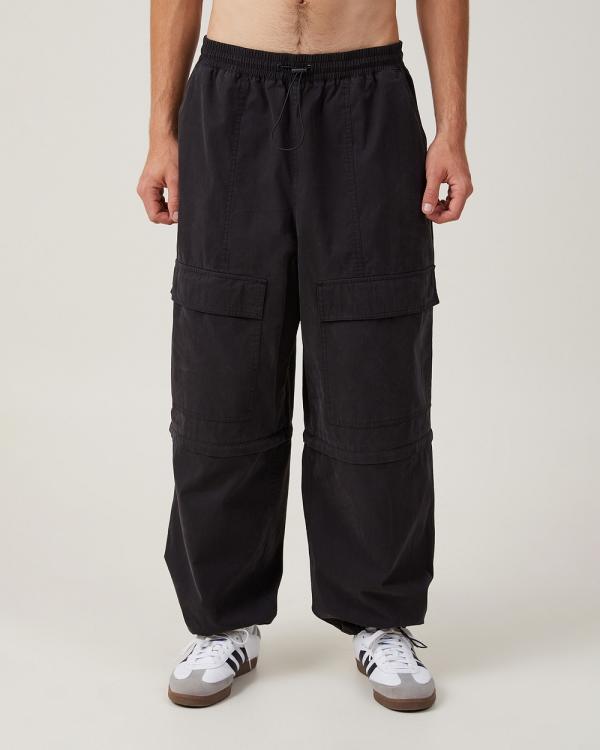 Cotton On - Parachute Super Baggy Pant Black - Pants (BLACK) Parachute Super Baggy Pant Black