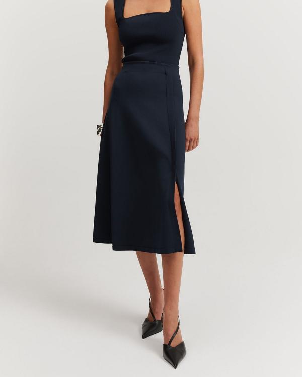 Country Road - Compact Knit A line Skirt - Skirts (Navy) Compact Knit A-line Skirt