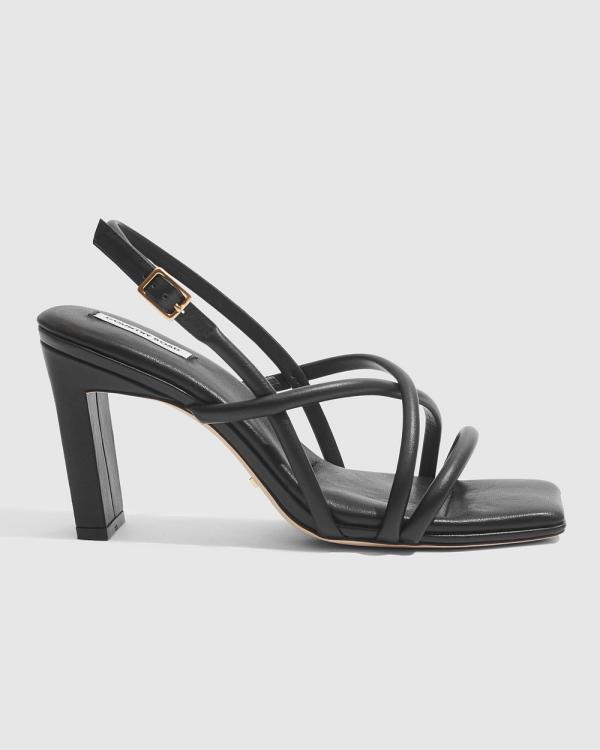 Country Road - Erica Leather Heel - Mid-low heels (Black) Erica Leather Heel