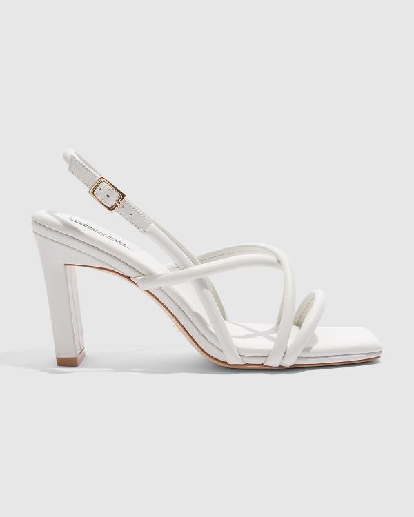 Country Road - Erica Leather Heel - Mid-low heels (White) Erica Leather Heel