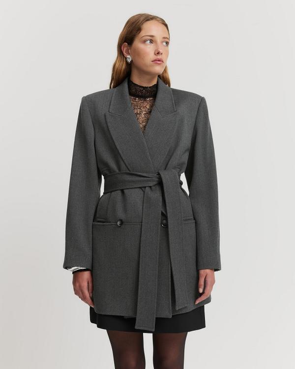 Country Road - Relaxed Blazer Coat - Coats & Jackets (Grey) Relaxed Blazer Coat