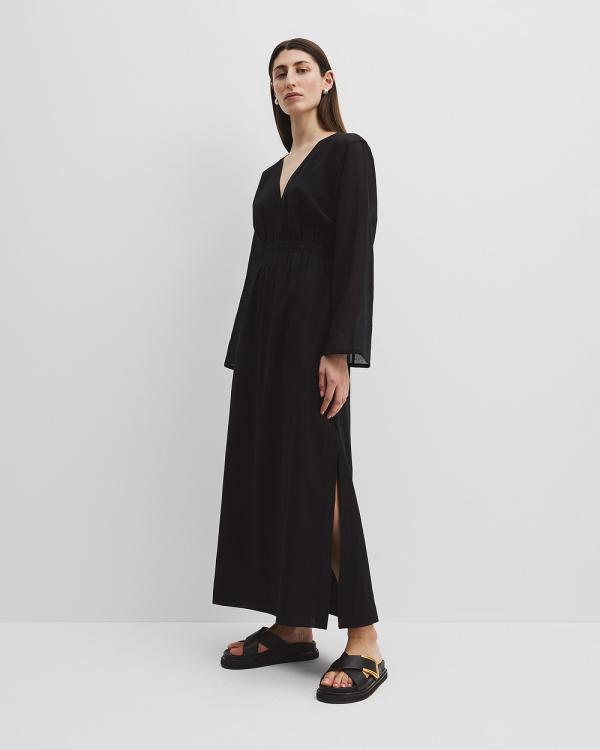 Country Road - Textured Midi Dress - Pants (Black) Textured Midi Dress