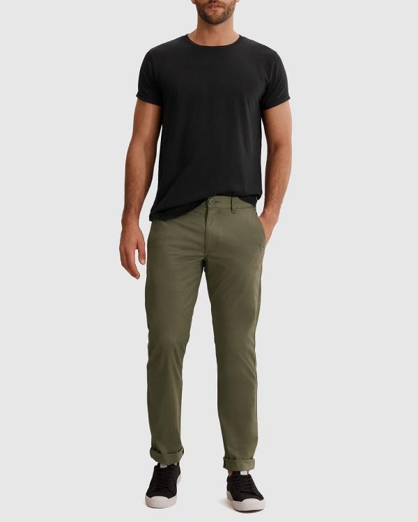 Country Road - Verified Australian Cotton Standard Fit Stretch Chino - Pants (Green) Verified Australian Cotton Standard Fit Stretch Chino
