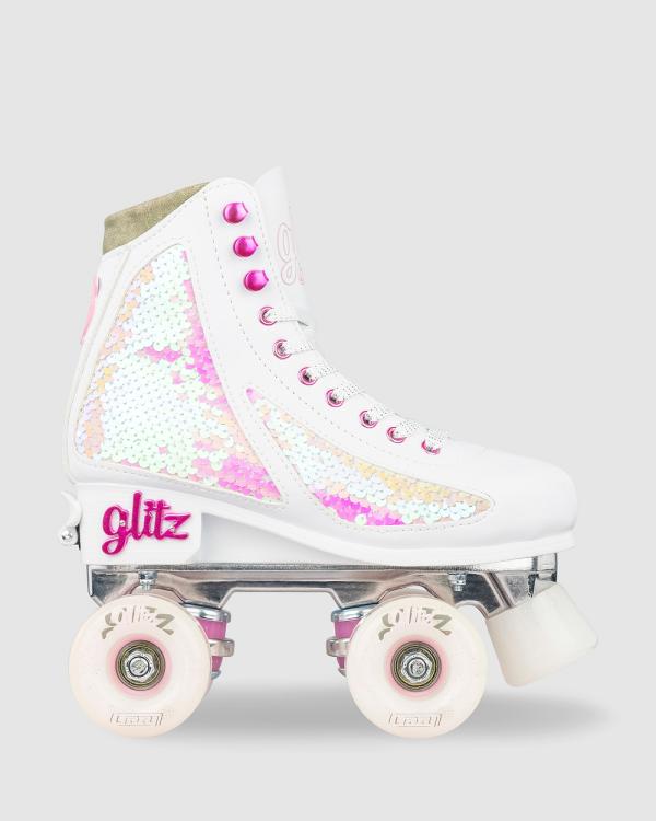 Crazy Skates - Disco Glitz   Size Adjustable - Performance Shoes (White) Disco Glitz - Size Adjustable