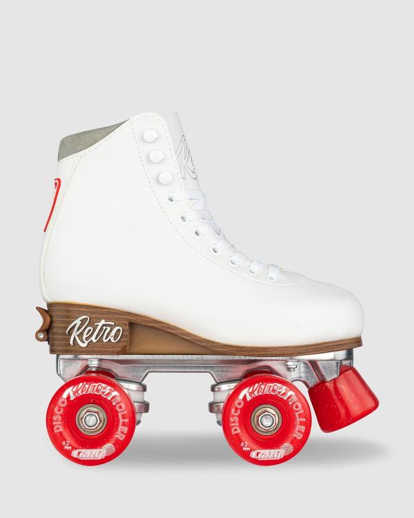 Crazy Skates - Retro Roller   Size Adjustable - Performance Shoes (White) Retro Roller - Size Adjustable
