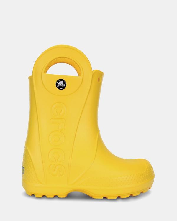 Crocs - Handle It Rain Boots   Kids Teens - Boots (Yellow) Handle It Rain Boots - Kids-Teens