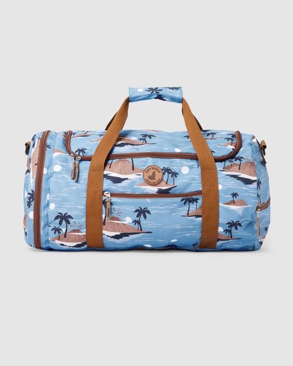 Crywolf - Packable Duffel Blue Lost Island - Duffle Bags (Blue) Packable Duffel Blue Lost Island
