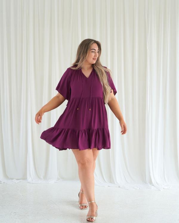Dani Marie - Jamie Short Sleeve Play Dress - Dresses (Dark Berry) Jamie Short Sleeve Play Dress