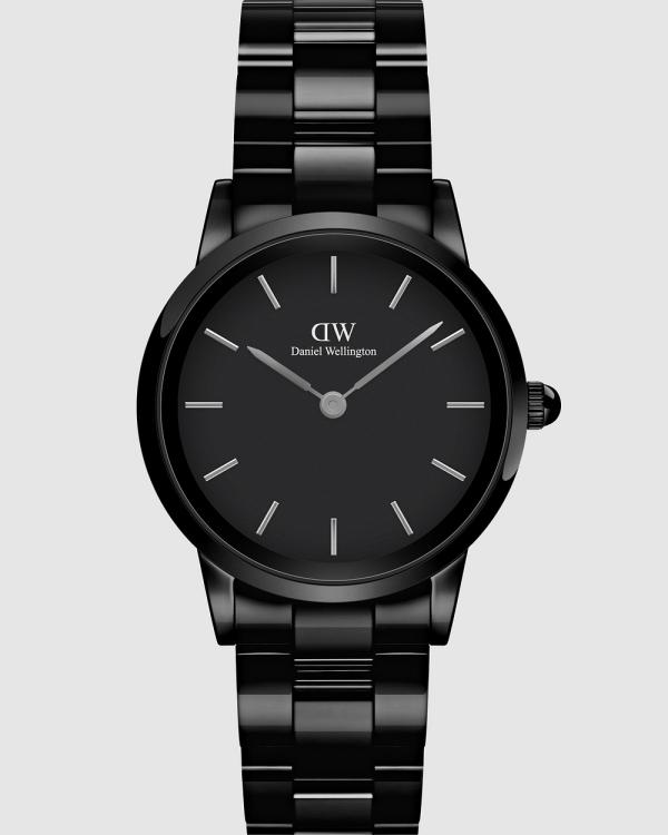 Daniel Wellington - Iconic Link Ceramic 28mm - Watches (Black) Iconic Link Ceramic 28mm
