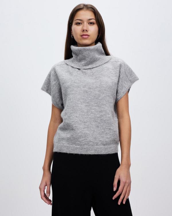 David Lawrence - Cortese Roll Neck Knit - Jumpers & Cardigans (Grey Marle) Cortese Roll Neck Knit