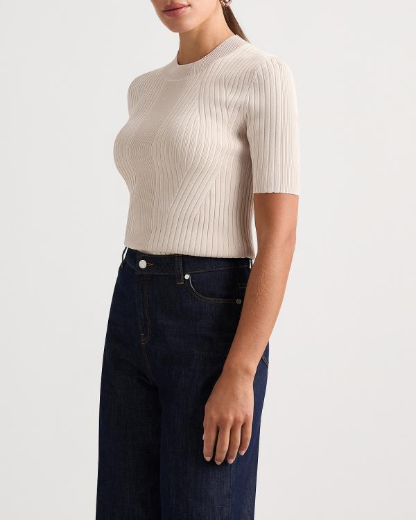 David Lawrence - Deirdre Knit Tee - Tops (Marbles) Deirdre Knit Tee