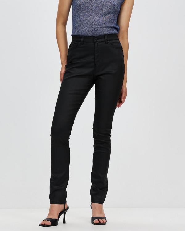 David Lawrence - Kennedy Coated High Rise Jeans - Jeans (Black) Kennedy Coated High Rise Jeans