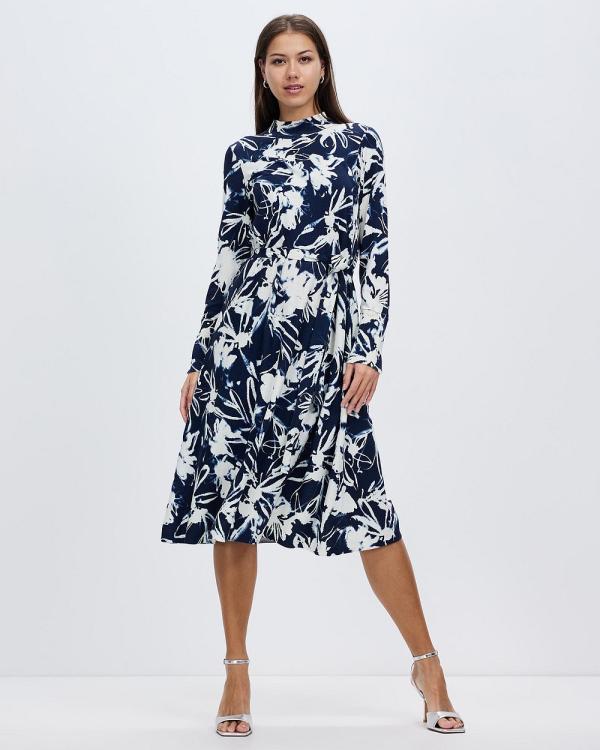 David Lawrence - Pierre Knitted Dress - Printed Dresses (Midnight & Ivory) Pierre Knitted Dress