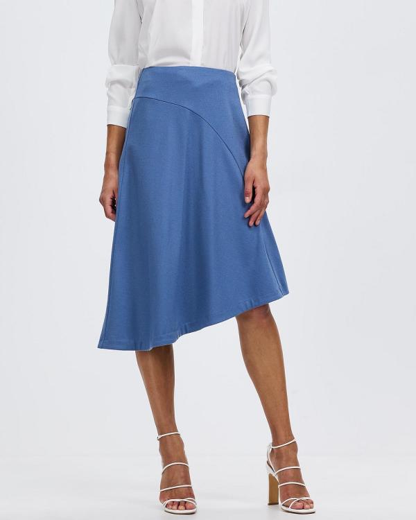 David Lawrence - Renae Wool Skirt - Skirts (STEEL BLUE) Renae Wool Skirt