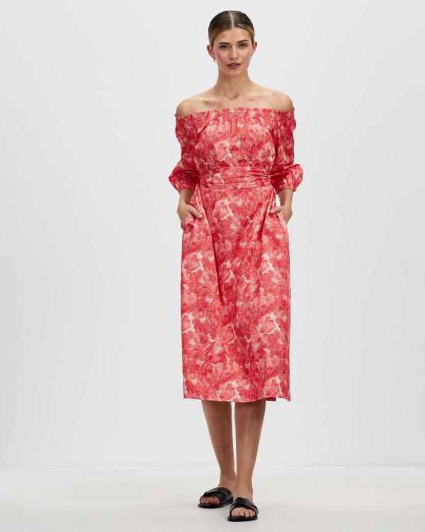 David Lawrence - Simona Organic Cotton Dress - Dresses (WATERMELON) Simona Organic Cotton Dress