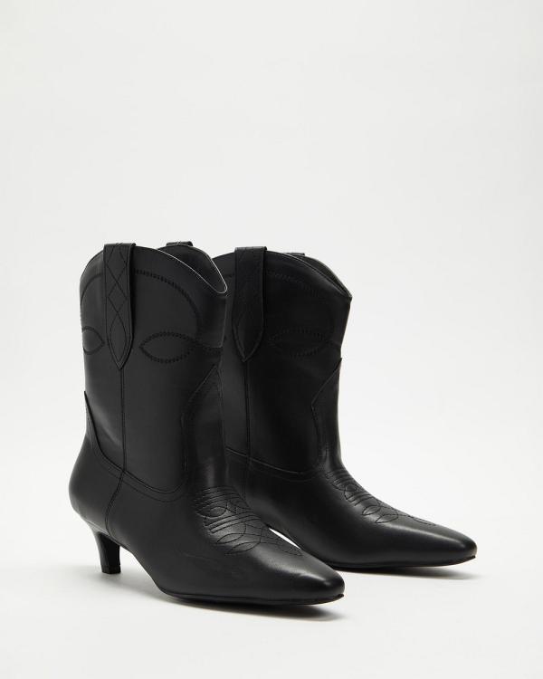 Dazie - Miley Ankle Boots - Boots (Black PU) Miley Ankle Boots