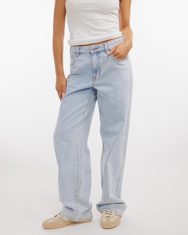 Dazie - Millennium Baggy Low Rise Denim Jeans - Low Rise (Light Blue) Millennium Baggy Low-Rise Denim Jeans