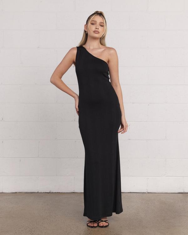 Dazie - Prime Time One Shoulder Maxi Dress - Dresses (Black) Prime Time One Shoulder Maxi Dress