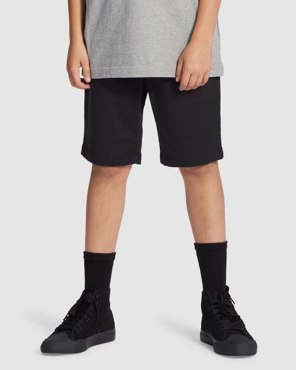 DC Shoes - Boys' Worker Relaxed Fit Chino Shorts - Chino Shorts (BLACK) Boys' Worker Relaxed Fit Chino Shorts