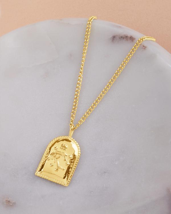 Dear Addison - Aquarius Zodiac Necklace - Jewellery (Gold) Aquarius Zodiac Necklace