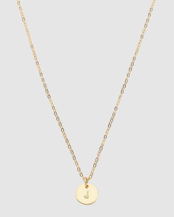 Dear Addison - Initial J Letter Necklace - Jewellery (Gold) Initial J Letter Necklace